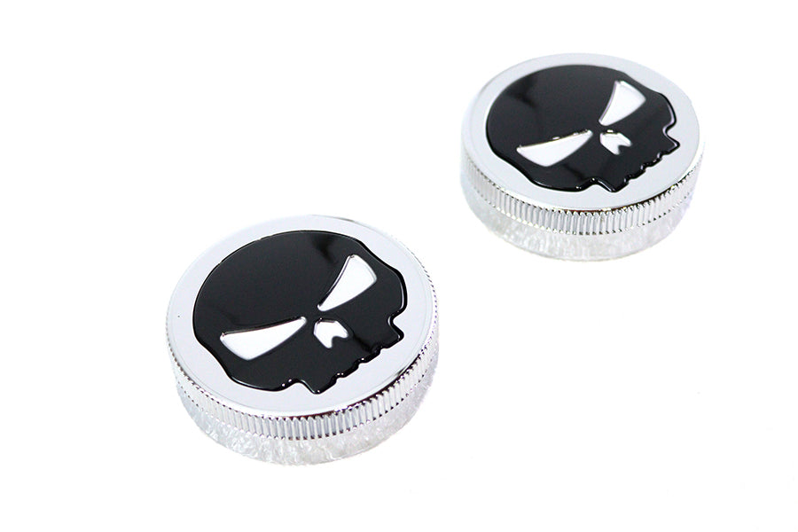 HARLEY Skull Style Vented and Non-Vented Gas Cap Set fits 1965-1983 FL,