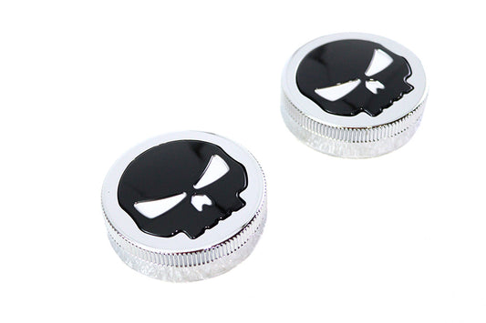 HARLEY Skull Style Vented and Non-Vented Gas Cap Set fits 1965-1983 FL,