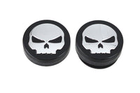 HARLEY Black Skull Style Entlüfteter und unbelüfteter Tankdeckel-Satz Passend für 1965-1983 FL,