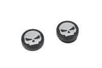 HARLEY Black Skull Style Entlüfteter und unbelüfteter Tankdeckel-Satz Passend für 1965-1983 FL,
