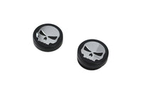 HARLEY Black Skull Style Entlüfteter und unbelüfteter Tankdeckel-Satz Passend für 1965-1983 FL,
