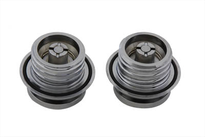 HARLEY Pop-Up Gas Cap Set Chrome Fits 1996-1999 FXST,   1996-1999 FLST,
