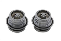 HARLEY Pop-Up Gas Cap Set Chrome Fits 1996-1999 FXST,   1996-1999 FLST,