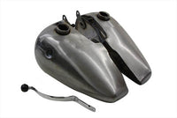 HARLEY Bobbed 5.0 Gallon Gas Tank Set fits FL 1948-1965 Raw Steel