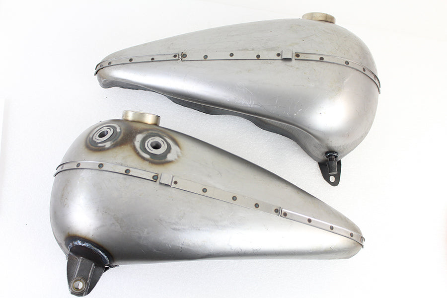 HARLEY Bobbed 3.5 Gallon Gas Tank Set fits 1941-1946 FL,