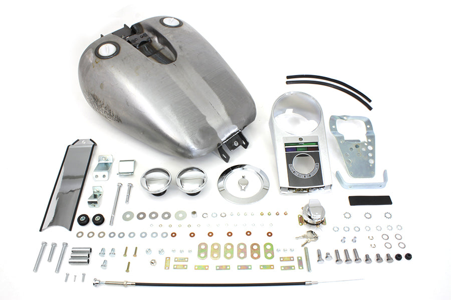 HARLEY Bobbed 4.0 Gallon Gas Tank Kit fits 1995-2005 FXD,