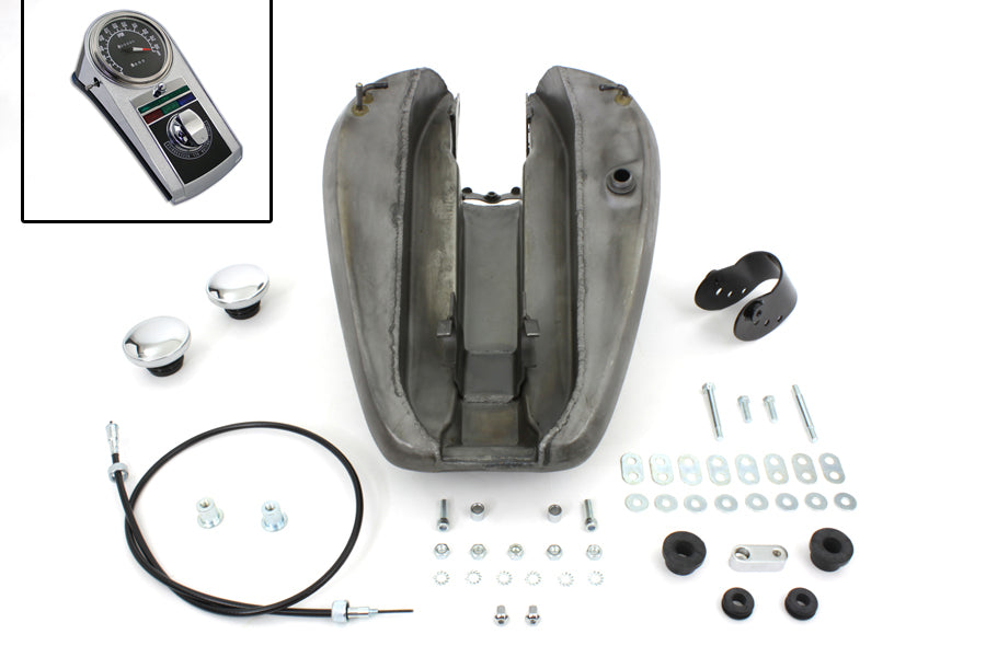 HARLEY Bobbed 3.2 Gallon Gas Tank Kit fits 1982-1994 XL,