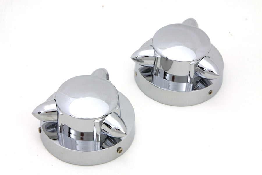 HARLEY Krommet Tankdeckelblenden-Set Passend für 1973-1984 FL,   1984-UP FXST,   1986-UP FLST,