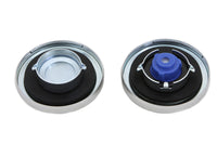 HARLEY Tankdeckel-Set, belüftet und unbelüftet, Chrom, passend für 1973-1982 FL, 1979-1982 FXS,