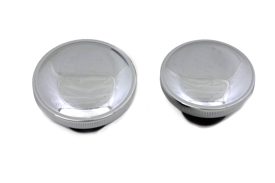 HARLEY Ratcheting Style Gas Cap Set Vented and Non-Vented Chrome fits 1984-1995 FXST,   1986-1995 FLST,   1983-1984 FL,   1983-1984 FX,   1983-1994 F