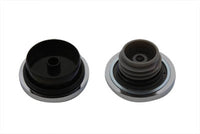HARLEY Tankdeckel-Set, Maltese Style, belüftet und unbelüftet, aus Billet-Aluminium, passend für 2000–2017 FXST, 2000–2017 FLST,