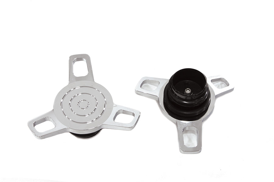 HARLEY Spinner Style belüftete und unbelüftete Tankdeckel-Sets passend für 1994-1995 FXST, 1983-1984 FL, 1986-1