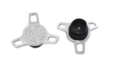 HARLEY Spinner Style belüftete und unbelüftete Tankdeckel-Sets passend für 1994-1995 FXST, 1983-1984 FL, 1986-1