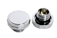 HARLEY Gas Cap Set, verchromt, Sechskant-Stil, belüftet und unbelüftet, passend für 1996–1999 FXST, 1996–1999 FLST,