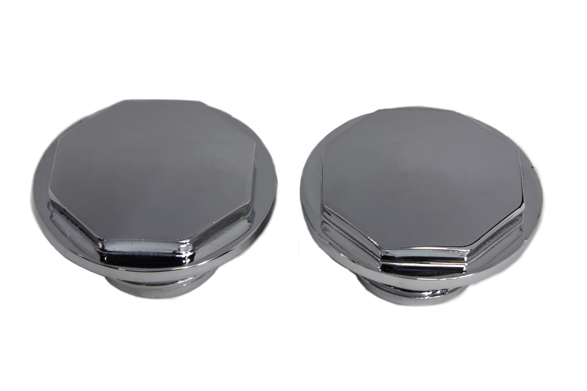 HARLEY Chrom-Sechskant-Tankdeckel-Set, belüftet und unbelüftet, passt für 1996–1999 FXST, 1996–1999