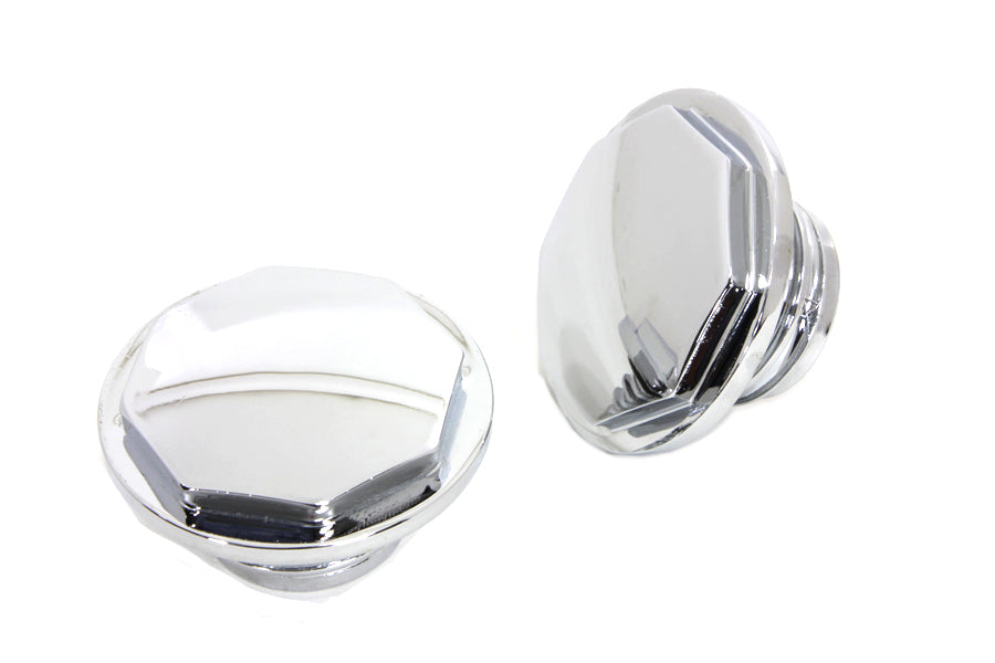 HARLEY Chrom-Sechskant-Tankdeckel-Set, belüftet und unbelüftet, passt für 1996–1999 FXST, 1996–1999