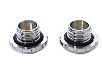 HARLEY Chrom Techno Style belüfteter und unbelüfteter Tankdeckel Satz passend für 1996-1999 FXST, 1996-1999 FLST,
