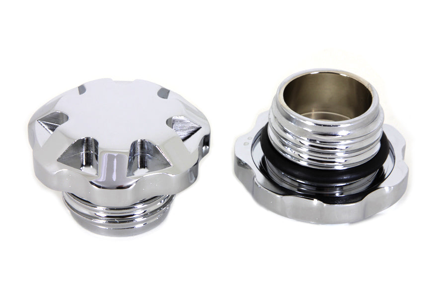 HARLEY Techno Style belüfteter und unbelüfteter Tankdeckelsatz passend für 1996-1999 FXST, 1996-1999 FLST,