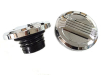 HARLEY Air Flow Tankdeckel-Set Chrom passend für 1996-1999 FXST, 1996-1999 FLST,