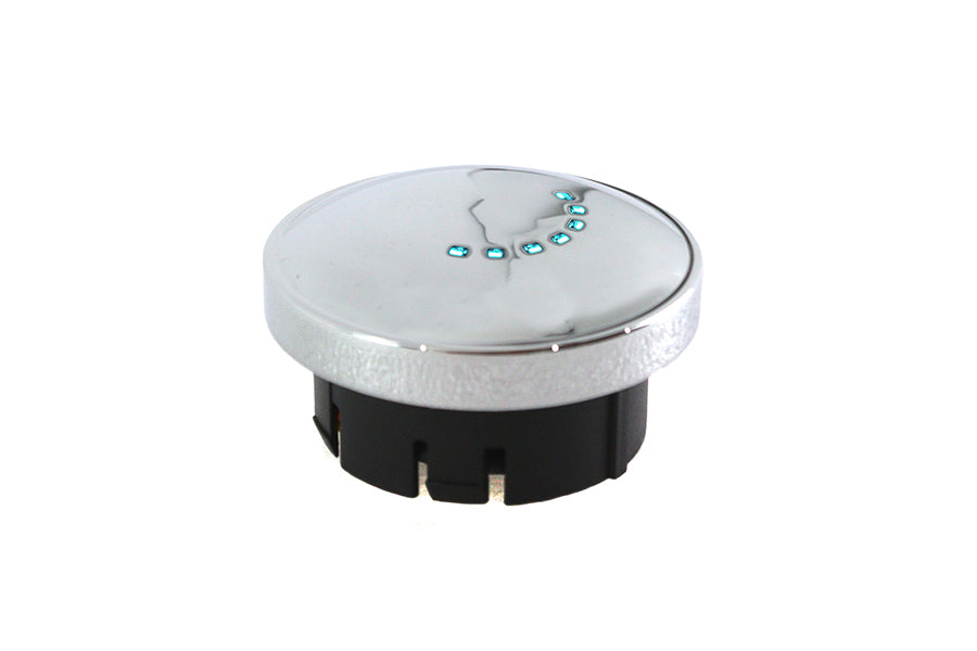 HARLEY Chrom-LED-Kraftstoffanzeige Passend für 2008-UP FLST, 2008-UP FXST, 2008-UP FLHR, 2009-UP FXDWG,