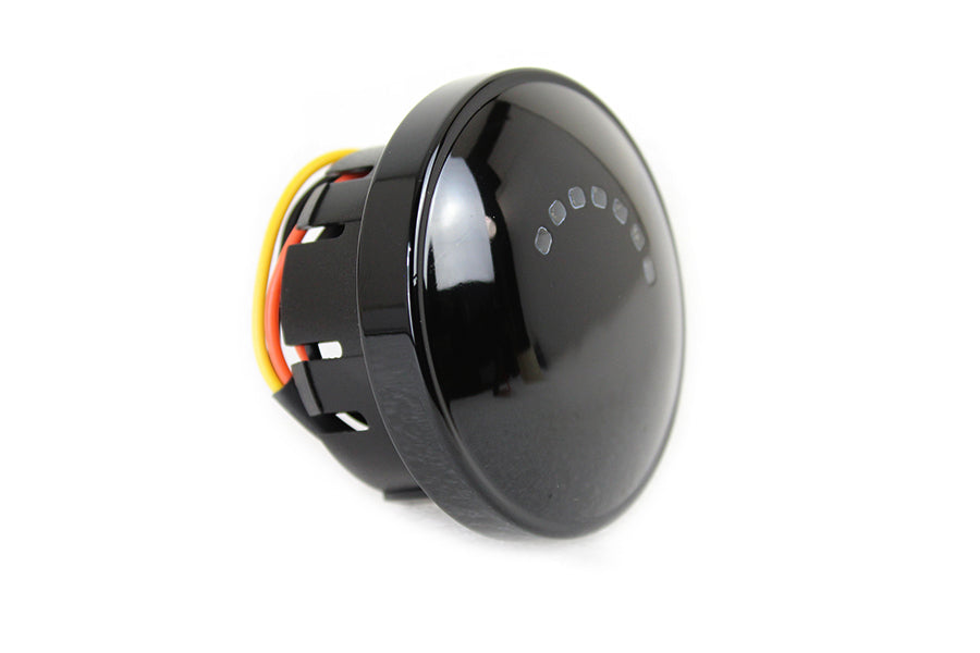 HARLEY Schwarze LED-Tankanzeige Passend für 2008-UP FLST, 2008-UP FXST, 2008-UP FLHR, 2009-UP FXDWG,