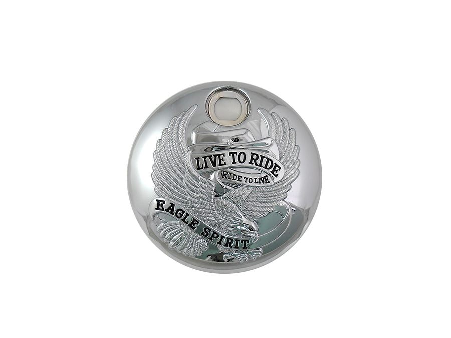 HARLEY Chrom mit "Live to Ride" FLT Kraftstofftank-Konsole Abdeckung passend für 2008-UP FLT,
