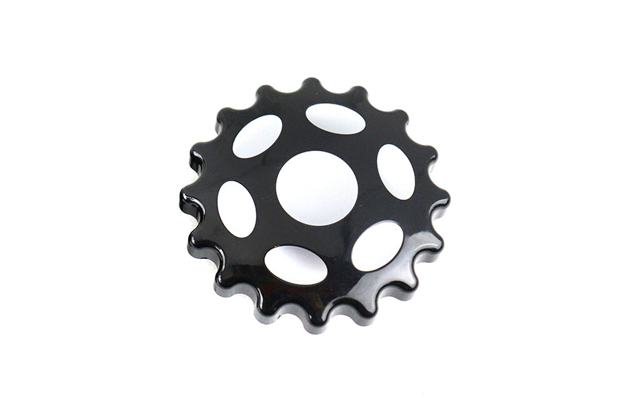 HARLEY Sprocket Gas Cap Vented Black Fits 1996-UP XL,   1996-UP FXST,   1996-UP FLST,   1996-2017 FX