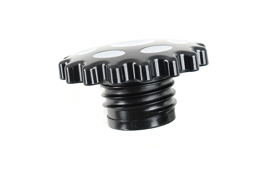 HARLEY Sprocket Gas Cap Vented Black Fits 1996-UP XL,   1996-UP FXST,   1996-UP FLST,   1996-2017 FX