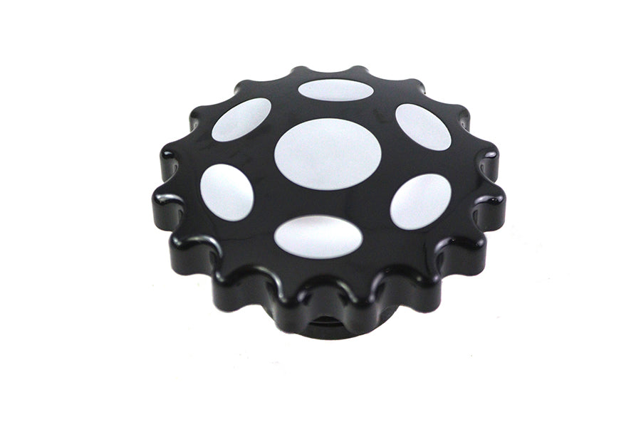 HARLEY Sprocket Tankdeckel belüftet Schwarz Passend für 1983-1984 FXS, 1985-UP FXS, 1983-1984 FL, 1983-1984