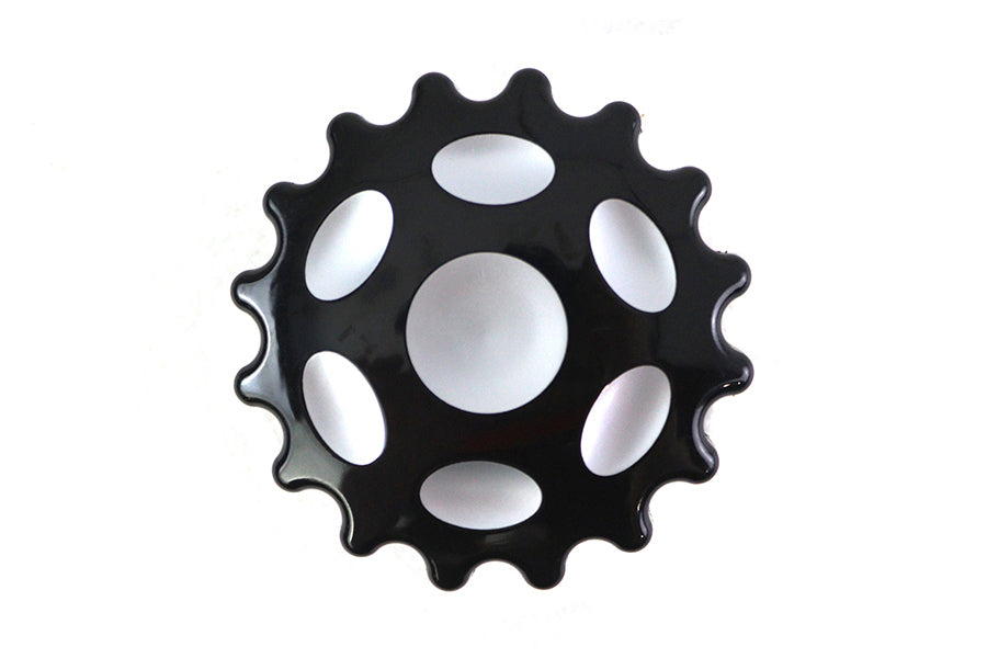 HARLEY Sprocket Tankdeckel belüftet Schwarz Passend für 1983-1984 FXS, 1985-UP FXS, 1983-1984 FL, 1983-1984