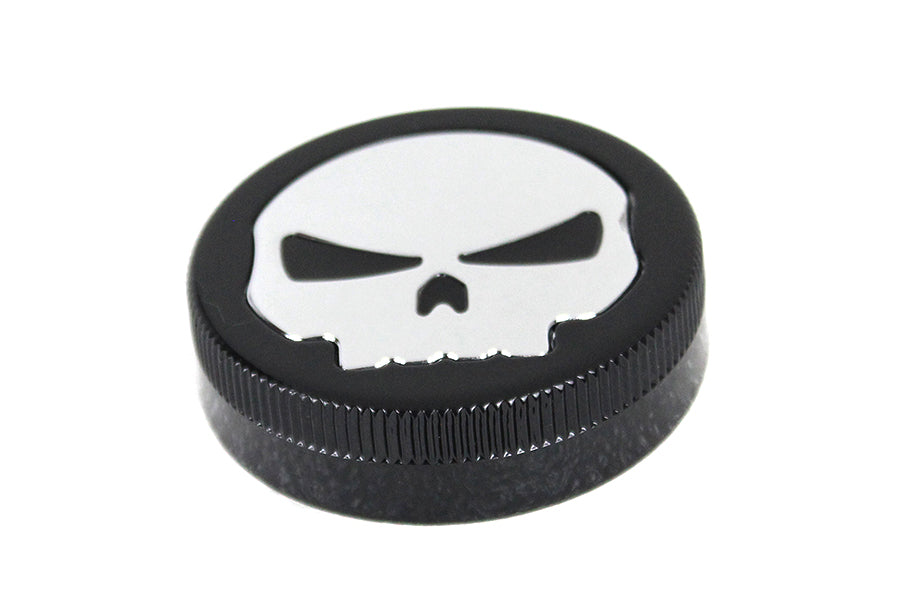 HARLEY Belüfteter Benzindeckel im Black Skull Style passend für 1962-1982 XL,