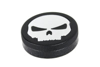 HARLEY Belüfteter Benzindeckel im Black Skull Style passend für 1962-1982 XL,
