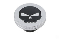 Harley verchromter Totenkopf-Tankdeckel, belüftet, passend für 1984–1995 FL, 1984–1995 FXST, 1984–1995 FLST,