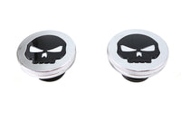 HARLEY Chrom Totenkopf-Stil Belüfteter und unbelüfteter Tankdeckel-Satz Passend für 1984-1995 FL,   1984-1995 FXST,   1