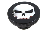 HARLEY Black Skull Style Entlüfteter Tankdeckel Passend für 1984-1995 FL, 1984-1995 FXST, 1984-1995 FLST,