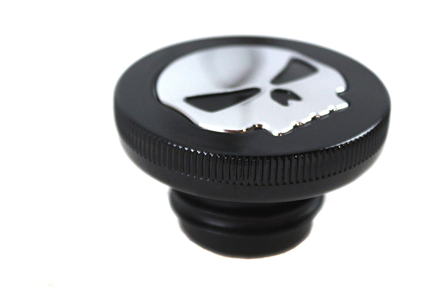 HARLEY Black Skull Style Entlüfteter Tankdeckel Passend für 1984-1995 FL, 1984-1995 FXST, 1984-1995 FLST,
