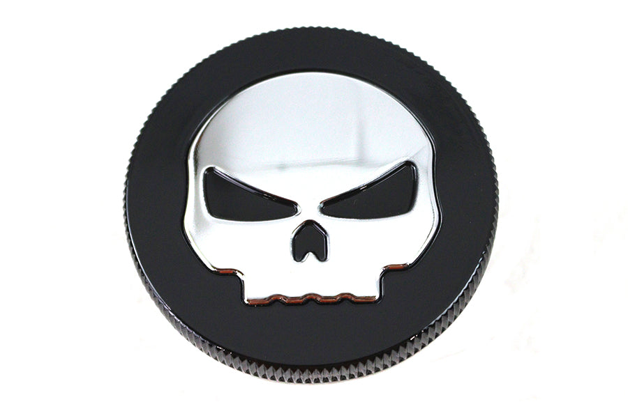 HARLEY Black Skull Style Entlüfteter Tankdeckel Passend für 1984-1995 FL, 1984-1995 FXST, 1984-1995 FLST,
