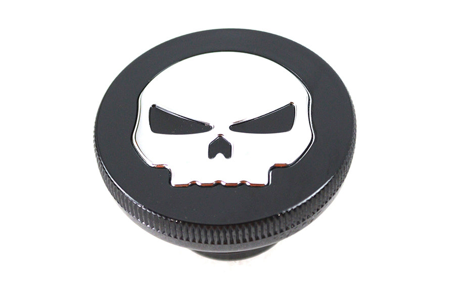HARLEY Black Skull Gas Cap Fits 1996-2012 FXST,   1996-2012 FLST,   1996-2012 FXD,