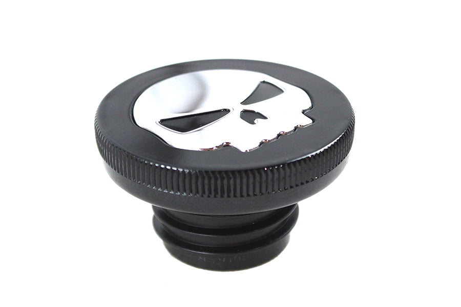 HARLEY Black Skull Gas Cap Fits 1996-2012 FXST,   1996-2012 FLST,   1996-2012 FXD,