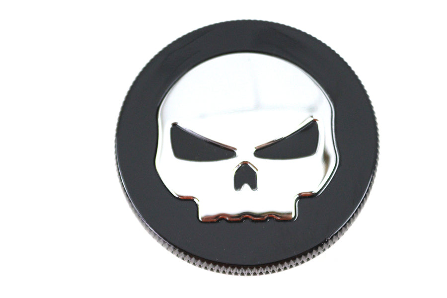 HARLEY Black Skull Gas Cap Fits 1996-2012 FXST,   1996-2012 FLST,   1996-2012 FXD,