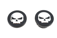 HARLEY Schwarzer Totenkopf-Stil belüfteter und unbelüfteter Tankdeckel-Satz, passend für FXST ab Baujahr 1996, FLST ab Baujahr 1996,