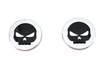 HARLEY Chrome Totenkopf-Stil belüfteter und Dummy-Tankdeckelsatz passend für 1996-UP FXST, 1996-UP FLST, 1996-UP
