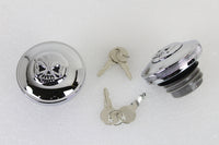 HARLEY Tankdeckel-Set mit Schlüssel, belüftet und unbelüftet, Chrom, passend für 1996-UP FXST,