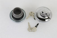 HARLEY Tankdeckel-Set mit Schlüssel, belüftet und unbelüftet, Chrom, passend für 1996-UP FXST,
