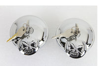 HARLEY Tankdeckel-Set mit Schlüssel, belüftet und unbelüftet, Chrom, passend für 1996-UP FXST,
