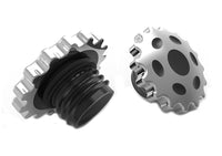 HARLEY Sprocket Tankverschluss-Set belüftet und unbelüftet Chrom Passend für 1983-1984 FL, 1984-1984 FXST, 1985