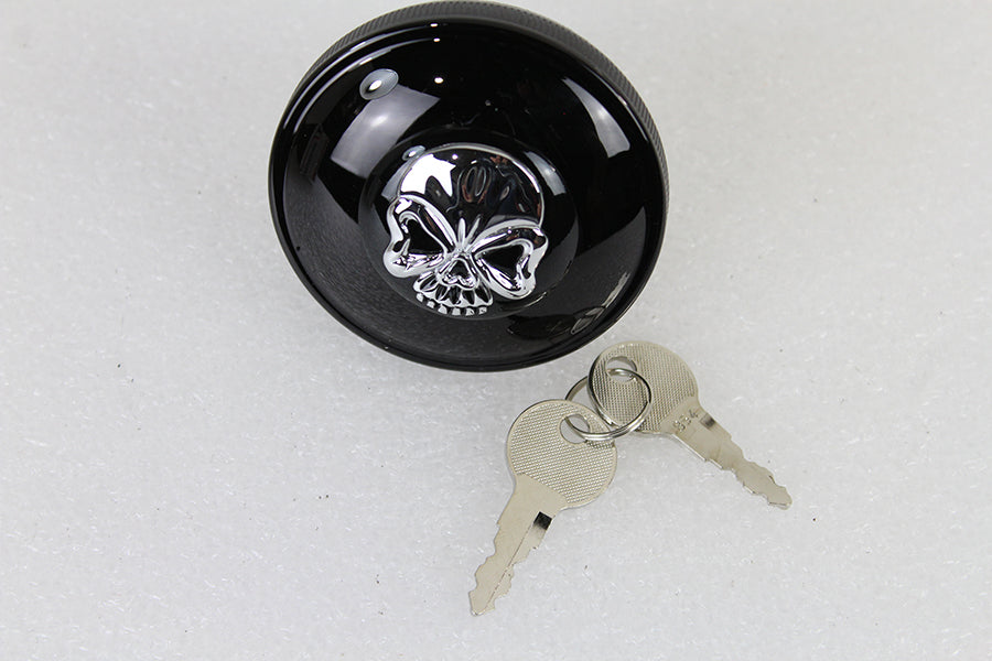 HARLEY Tankdeckel mit Schlüssel, belüftet, schwarz, passend für 1996-UP FX, 1996-UP XL,