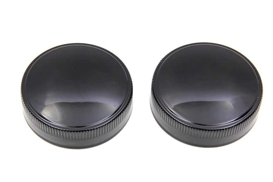 HARLEY Replica Eaton Vented Gas Cap Set Black fits 1936-1952 EL,