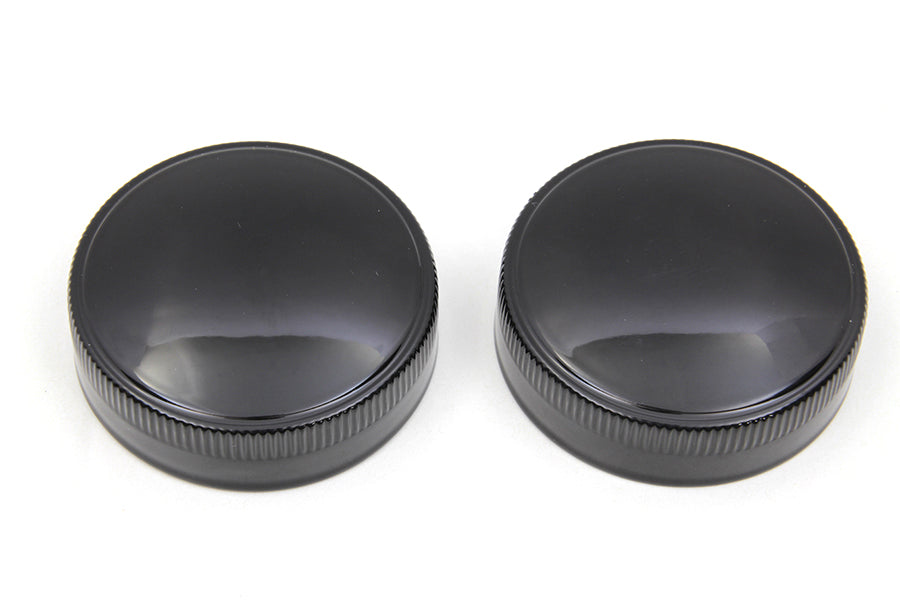 HARLEY Replica Eaton Vented Gas Cap Set Black fits 1936-1952 EL,