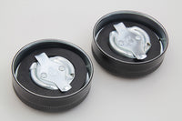 HARLEY Tank- und Öldeckel-Set Schwarz Passend für 1937-1973 G, 1937-1952 W,